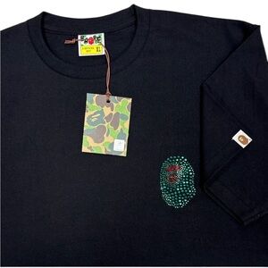 BAPE Swarovski Ape Head Tee Mens Medium A Bathing Ape Rare Nigo Black NWT READ